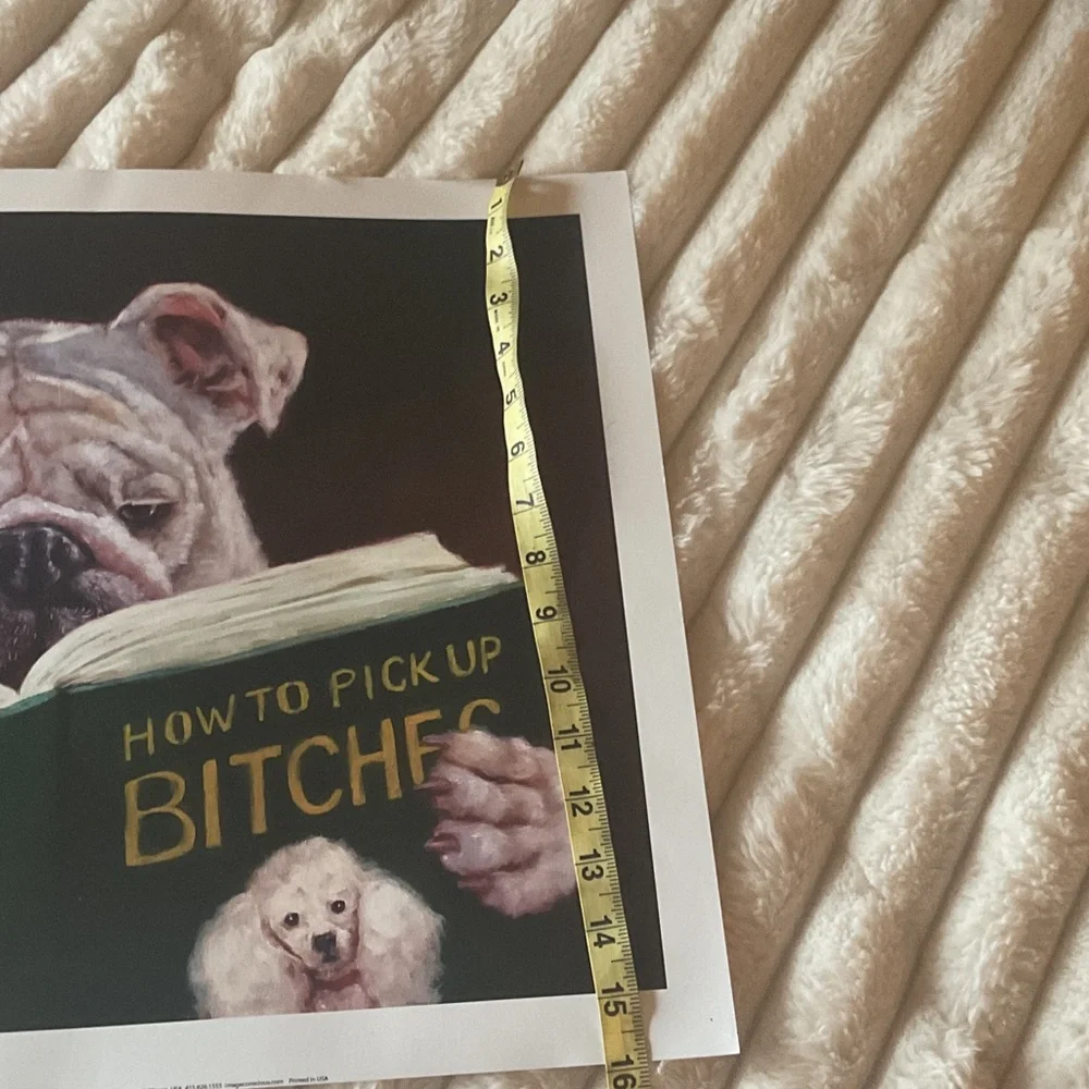 Humorous Dog Reading Art Print